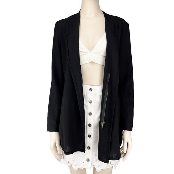 LANVIN Summer 2009 French Haute Couture Zip-up Long Sleeves Back Ruffles blazer - Picture 2 of 9